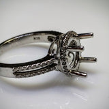 EmilyK. Engagement Ring in 18kt White Gold by EmilyK. (Mounting ONLY) - Kupfer Jewelry - 4