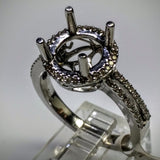 EmilyK. Engagement Ring in 18kt White Gold by EmilyK. (Mounting ONLY) - Kupfer Jewelry - 2