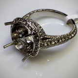 Danhov Couture Engagement Ring in 18kt White Gold by Danhov Couture (Mounting ONLY) - Kupfer Jewelry - 2